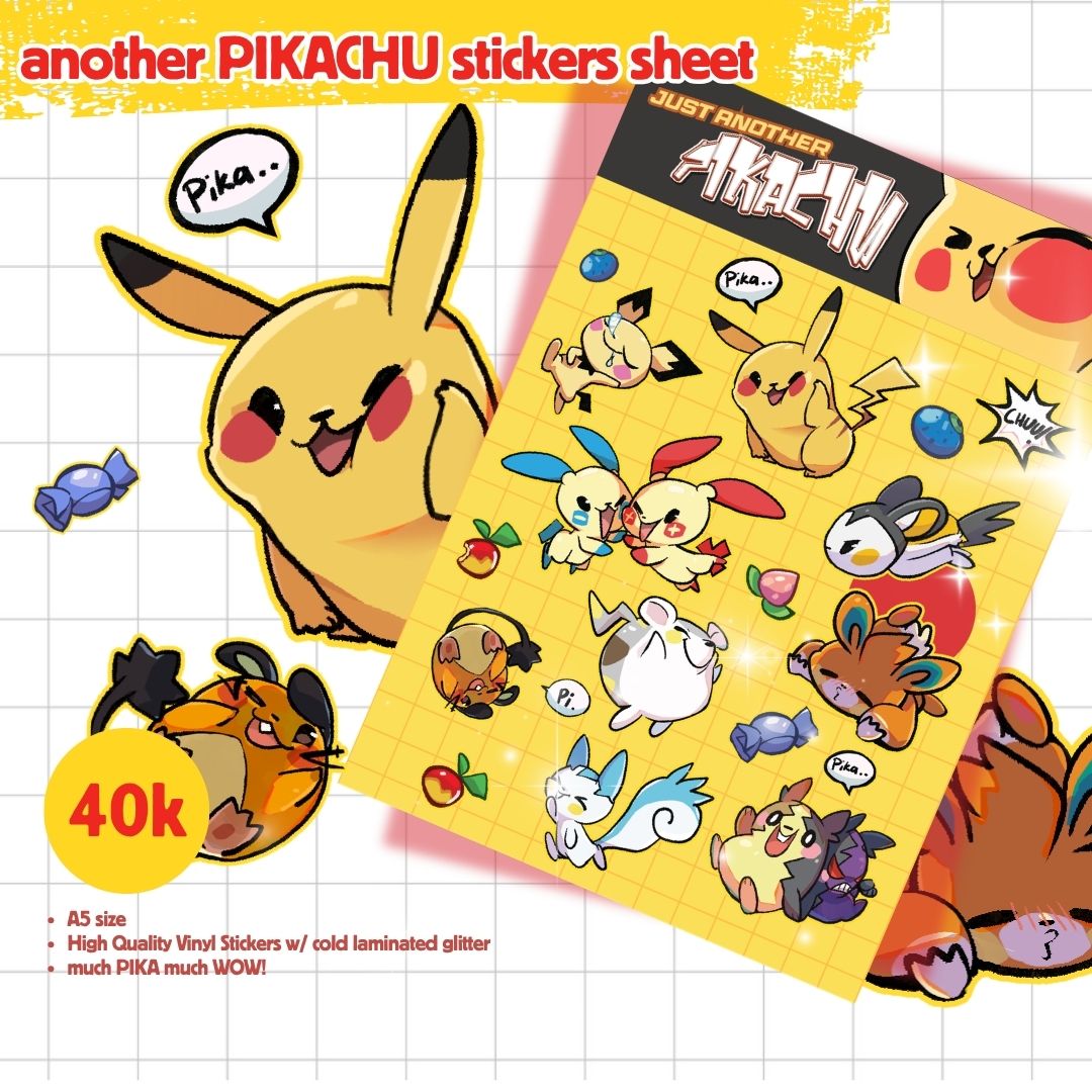 another PIKACHU Stickers Sheet